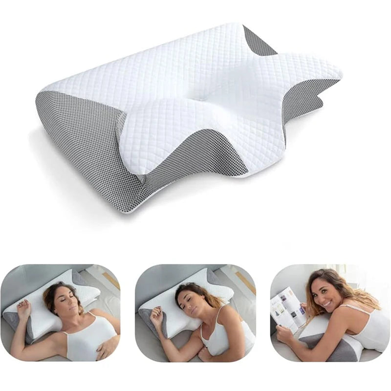 Pure Vital Premium Memory Foam Cervical Pillow – 2-in-1 Ergonomic Orthopedic Support for Neck Pain Relief