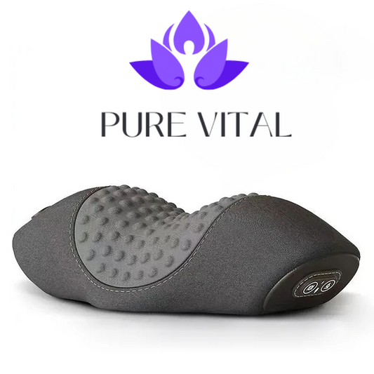 Pure Vital Heated Neck Massage Pillow – Ultimate Cervical Relief & Relaxation